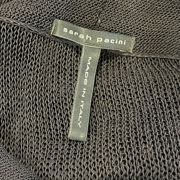 SARAH PACINI – Black Open-Front Knit Cardigan – One Size - Picture 2 of 16